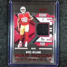 2025 Absolute Football MYKEL WILLIAMS War Room Materials Rookie Jersey 109/115