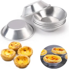 25 Pack-Egg Tart Mold,Mini Pie Muffin Cupcake Pans Egg Tart Bakeware Non-Stick B