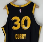 Stephen Curry "4x Champ" Signed Warriors Nike ADV NBA Authentic Jersey USASM BAS