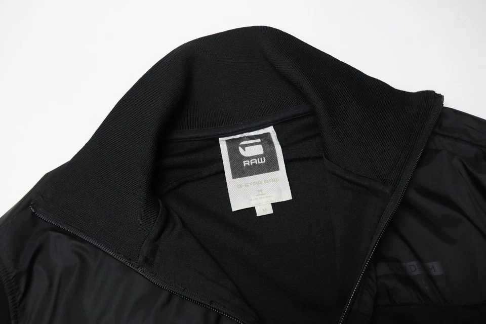 G-Star Douglas Vest Sweat Homme M Noir Col Montant Fermeture Éclair Poche Logo - Photo 4/4