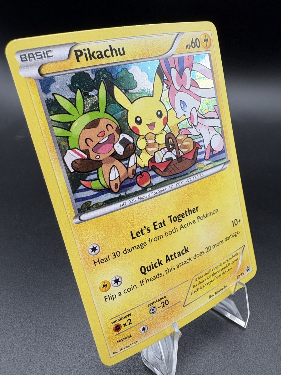 Pokemon TCG 2016 Pikachu XY95 Black Star Promo Cosmos Holo Rare HD