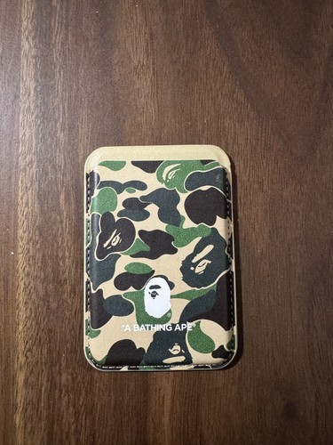 A BATHNIG APE Men's Goods ABC CAMO MAGNET CARD CASE 1M20182007