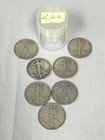 1940s COLLECTION OF 7 US WALKING LIBERTY HALF DOLLARS . LOT #Z22