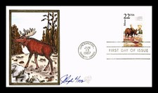 US COVER MOOSE WILDLIFE CAPEX FIRST DAY ISSUE PUGH HAND PAINTED