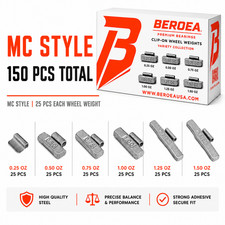 Assortment Clip-on Wheel Weight Balance Mc 0.25 0.50 0.75 1.0 1.25 1.5oz 150pcs Assortment Clip-on Wheel Weight Balance Mc 0.25 0.50 0.75 1.0 1.25 1.5oz 150pcs