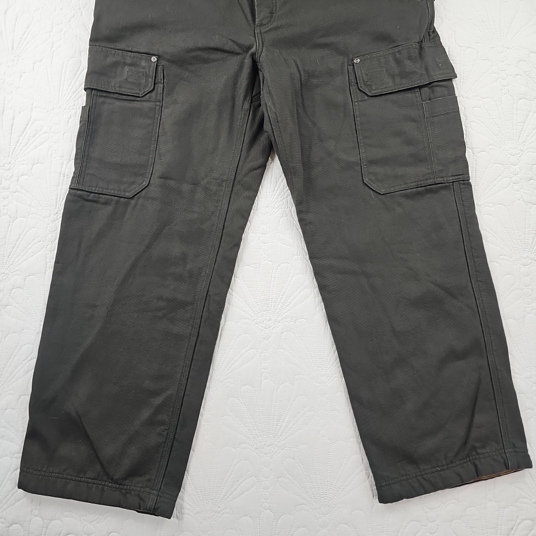 Duluth Trading Company Gray Fleece Lined Straight Leg Cargo Pants Size 38 x 30