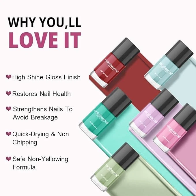 Coloressence Cute Coats langlebiger Nagellack | Spanresistent | schnelltrocknend | O - Bild 4 von 4
