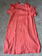 Mango Suit Ladies Coral Linen Dress Size XS Bnwot Chic Classy Spaghetti Strap