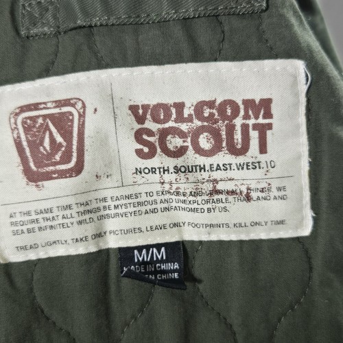 Volcom Scout Jacket Green Quilted-Lined Full Zip Windbreaker Bomber Size Medium - Picture 13 of 17