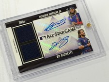 2021 Topps Update Bo Bichette Vlad Guerrero Jr All-Star Stitches Auto /25