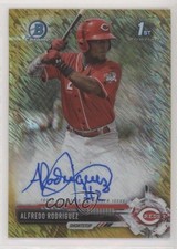 2017 Bowman Chrome Gold Shimmer Refractor 30/50 Alfredo Rodriguez Auto 00bo