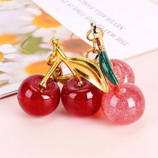 Cherry Bag Purse Charm Keychain Glitter Resin Handbag Accessories Keychain Gift