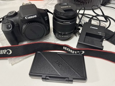 Canon EOS 2000D / Rebel T7 DSLR Camera & EF-S 18-55mm Lens Bundle, Strap