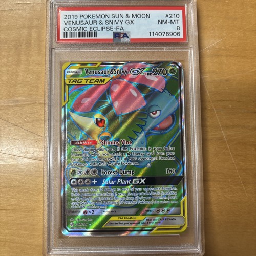 Venusaur & Snivy-GX graded PSA 8 for sale on eBay