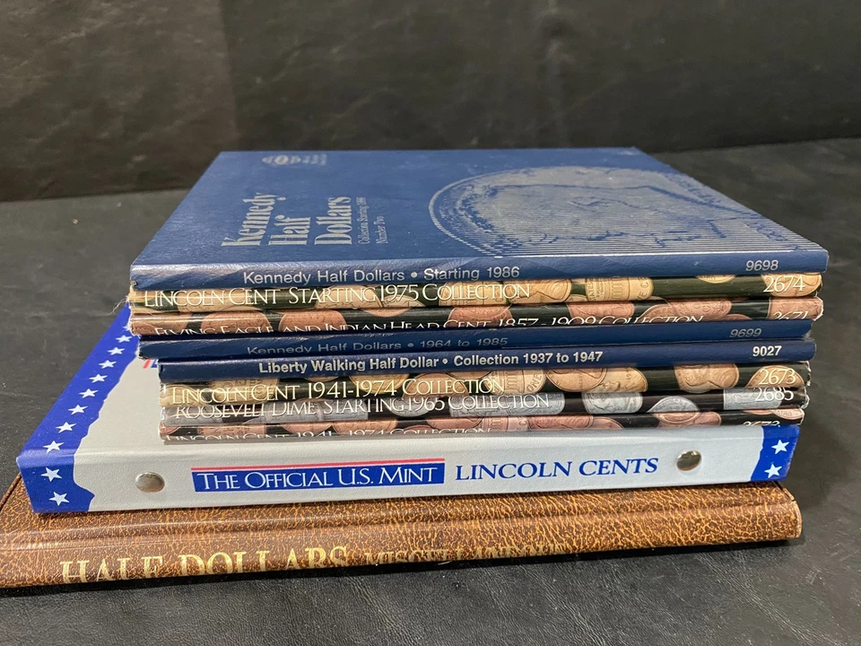 Lote porta monedas medio dólar Liberty Kennedy Lincoln Cent Flying Eagle Dime+ Foto 2 de 4