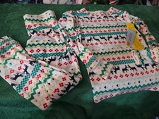 Cat  Jack Reindeer Pajama Set with Red and Green Accents 4