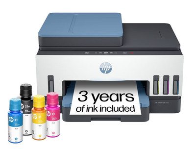 HP Smart Tank 7602 Wireless All-in-One Color Tank Printer 3 Years Ink AI Enabled