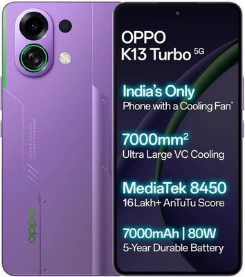 OPPO K13 Turbo 5G (Purple Phantom, 256 GB) (8 GB RAM) Dimension 8450 Prozess