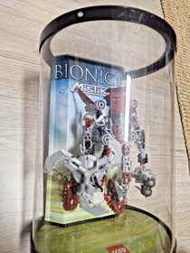 LEGO Bionicle Tahu Mistika Retail Display Case original wall mount with hanger