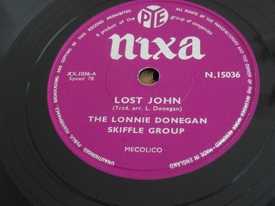Lonnie Donegan - Lost John/Stewball  10'' 78 RPM  E