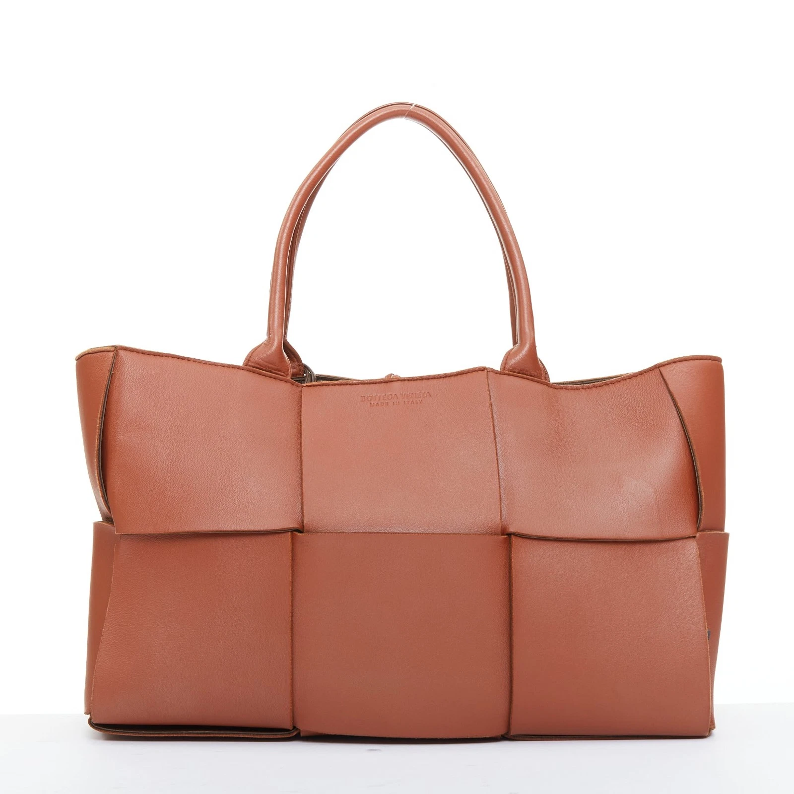 BOTTEGA VENETA Daniel Lee Arco Medium brick rust red leather maxi tote bag