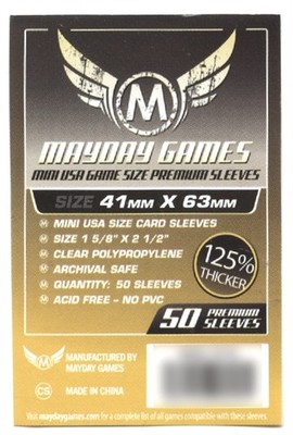 MAYDAY GAMES Mayday Games  Premium Mini Usa Sleeves (50) (41 Mm X 63 Mm) 2017