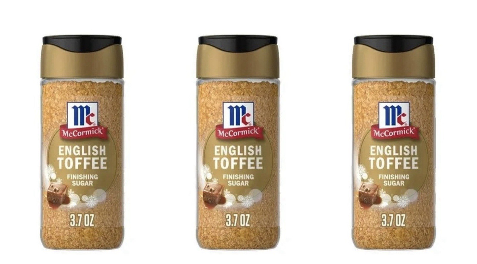 McCormick English Toffee Finishing Sugar 3.81 Oz Exp 6/2026  Lot Of 3