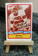 Swell 1989 Football Greats - Bill Willis #100 Autograph Browns Hall of Fame