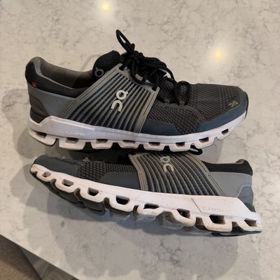 On Cloudswift Men's Running Shoes Gray Rock Slate Mesh Lace-Up Athletic Sneakers