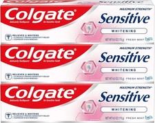 Colgate Sensitive Toothpaste with Whitening, Enamel Repair , 6 Ounce, 3 Pack 0.96 per gallon