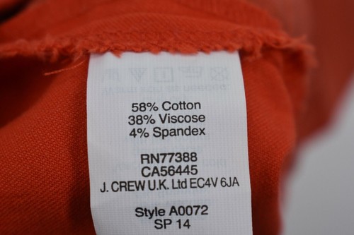 J.Crew Damen vorne flach gerades Bein Stretch Cropped Chino Business Anzughose 6 - Bild 12 von 12
