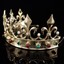 Men's Imperial Medieval Fleur De Lis Gold King Metal Crown 4