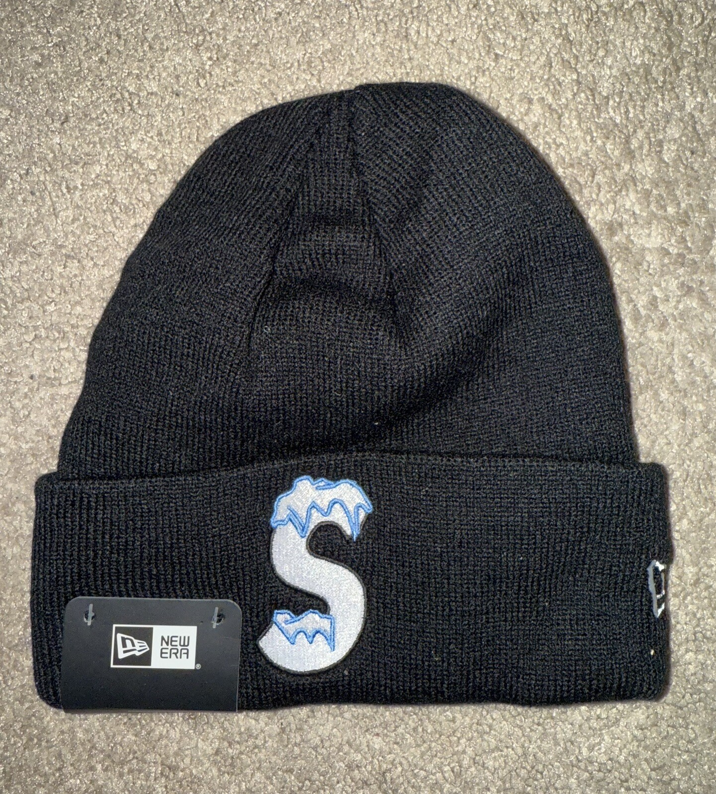 FW20 Supreme x New Era S Logo Beanie Black/White Brand New With Tags