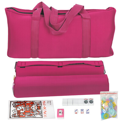 American Mahjong Set Pushers/Racks Mah Jongg Set W/Soft Bag 166 Tiles 4 Colors