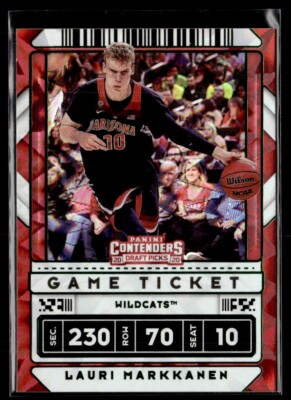 2020 Panini Contenders Draft Picks Lauri Markkanen Green Explosion Variation #26