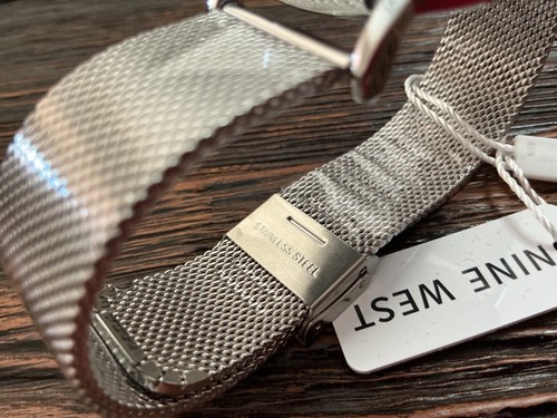 Neu mit Etikett Nine West Liana Damenuhr 31 mm japanisches Uhrwerk Quarz Metallgewebeband - Bild 5 von 15
