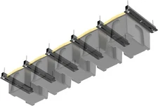 Garage 16" Studs Ceiling Bin Storage Rack, Overhead Tote Storage Rail 4 Bins