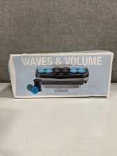 Conair Waves  Volume Super-Jumbo Ceramic Hot Hair Rollers, 12 Piece Set,Blue,