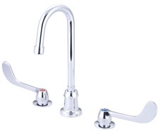 Central Brass 1172-GSAELS-Q 2-Handle Concealed Ledge Kitchen Faucet, Chrome