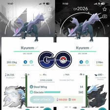 Pok mon Go - Shiny Kyurem Unova Special Background-Legacy Glaciate -TRADE or PTC