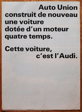 Brochure vendita auto AUTO UNION AUDI, testo francese, fine anni '60
