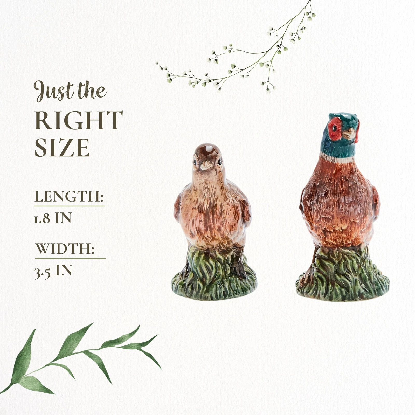 Spode Woodland Pheasant Salt and Pepper Shakers - Thumbnail 3
