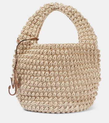 JW Anderson Popcorn Large cotton Hobo shoulder bag Natural Color