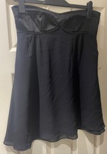 REISS BLACK STRAPLESS EVENING DRESS UK 14 ^