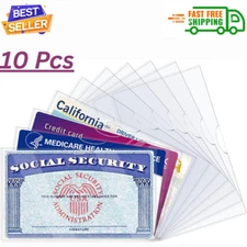 10 Pack Social Security Card Protector Sleeves/New Medicare Card Protector Sleev