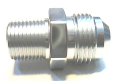12 an Male Flare to 3/8" npt straight adapter  816-12-06  Polished Silver alum