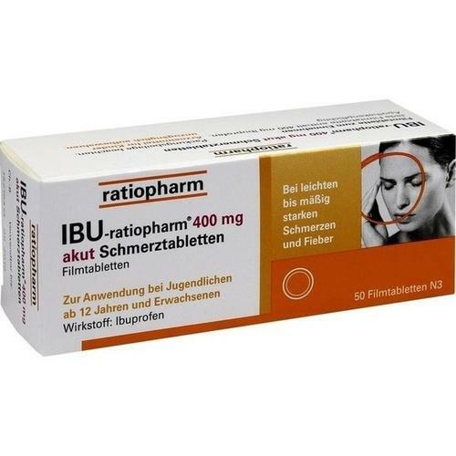 IBU-RATIOPHARM 400mg akut 50 Schmerztabletten Ibuprofen gegen Schmerzen 10019621