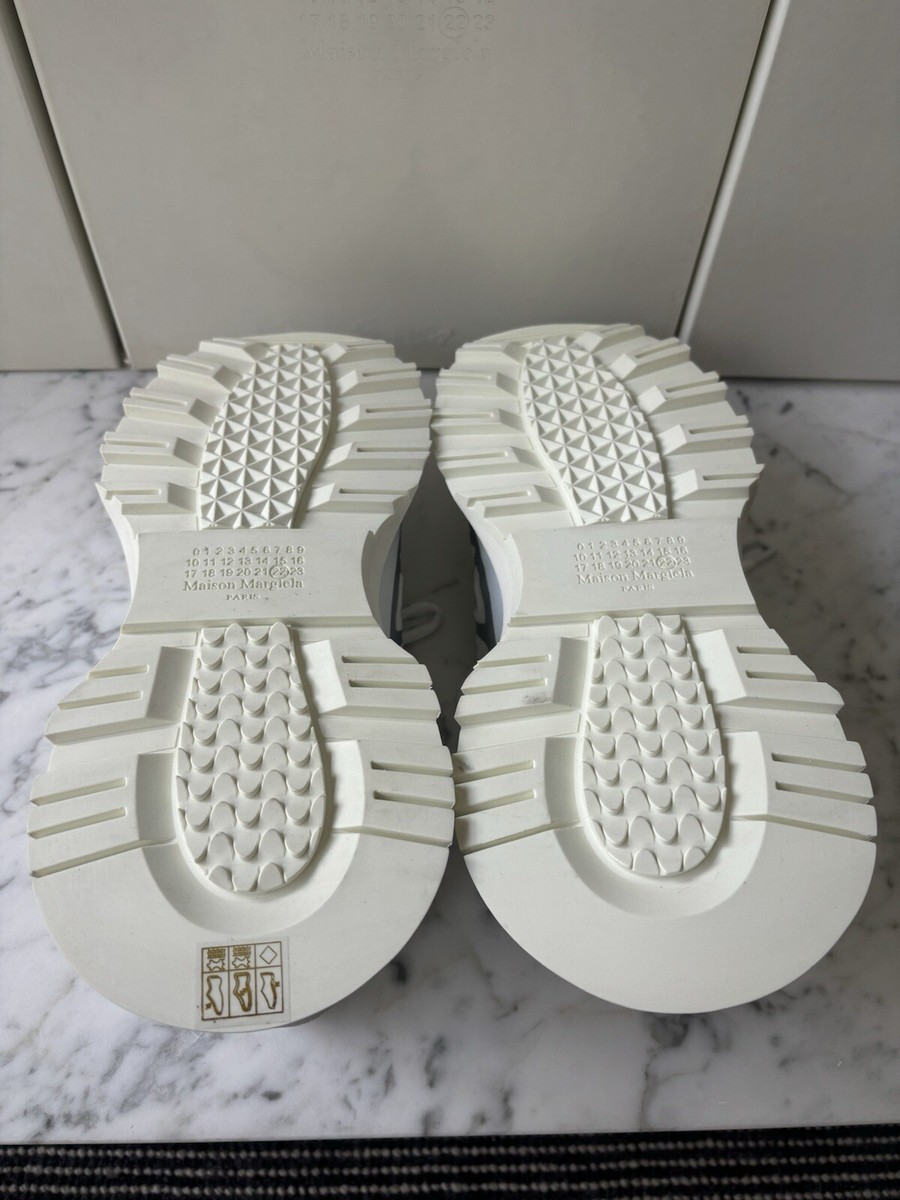 MAISON MARGIELA SS23 White Grey 50-50 Low Top Sneakers Shoes MAISON MARGIELA SS23 White Grey 50-50 Low Top Sneakers Shoes