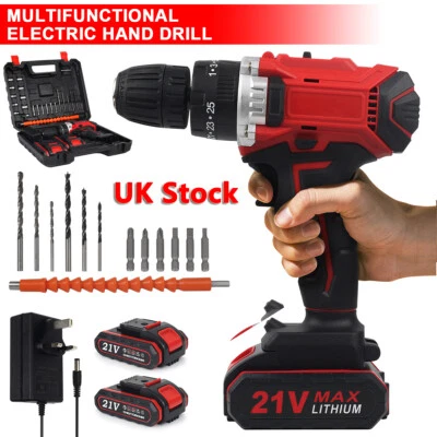 For Makita 21V Cordless Drill SDS Rotary Electric Impact Hammer w/2 Batteries