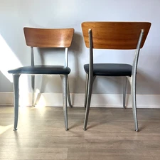 Vintage MCM Ernest Race BA3 / Shelby Williams Style Cast Aluminum & Vinyl Chairs